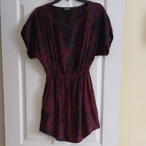Express Red and Black Tunic - Snake Print